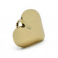 Elegant Heart Pendant Gold Big, golden heart | Tessiland