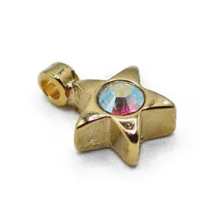 Pendentif Étoile sans nickel avec cristal d'aurore boréale Oro
