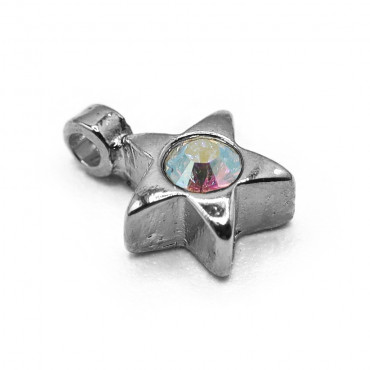 Pendentif étoile Cristal Rhodium | Tessiland