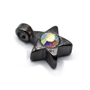 Colgante Estrella libre de níquel con cristal aurora boreal Rutenio