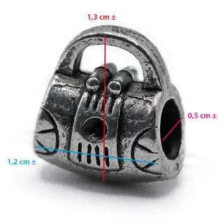Charm Bolsa de Plata Libre de Níquel | Tessiland