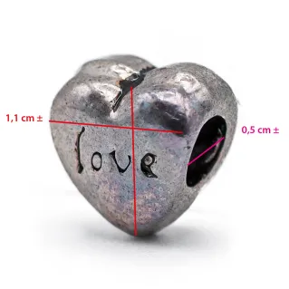 Charm Corazón Love Plata | Tessiland