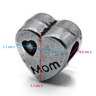 Charm Corazón Mamá Plata | Tessiland