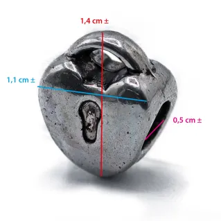 Charm Corazón Cerradura de Plata | Tessiland