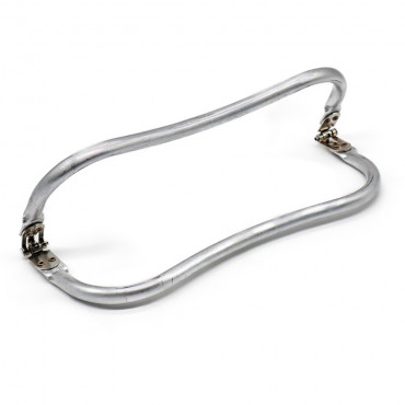 Chiusura a molla onda per pochette e borse clic clac Argento