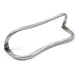 Fermeture à ressort en forme de vague pour pochettes et sacs clic clac Argento