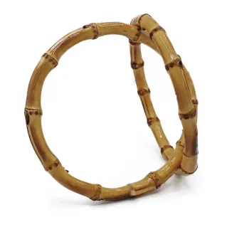 Circular Bamboo Handles for Crochet Bags in Natural Style Chiari