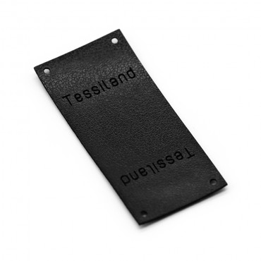 Plaques personnalisables Duble éco-cuir noir