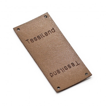 Targhetta Personalizzabile Duble ecopelle cuoio