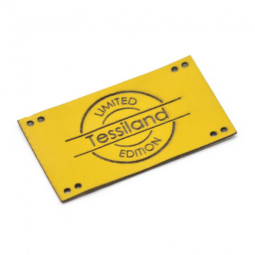 Plaques Personnalisables limited maxy éco-cuir jaune