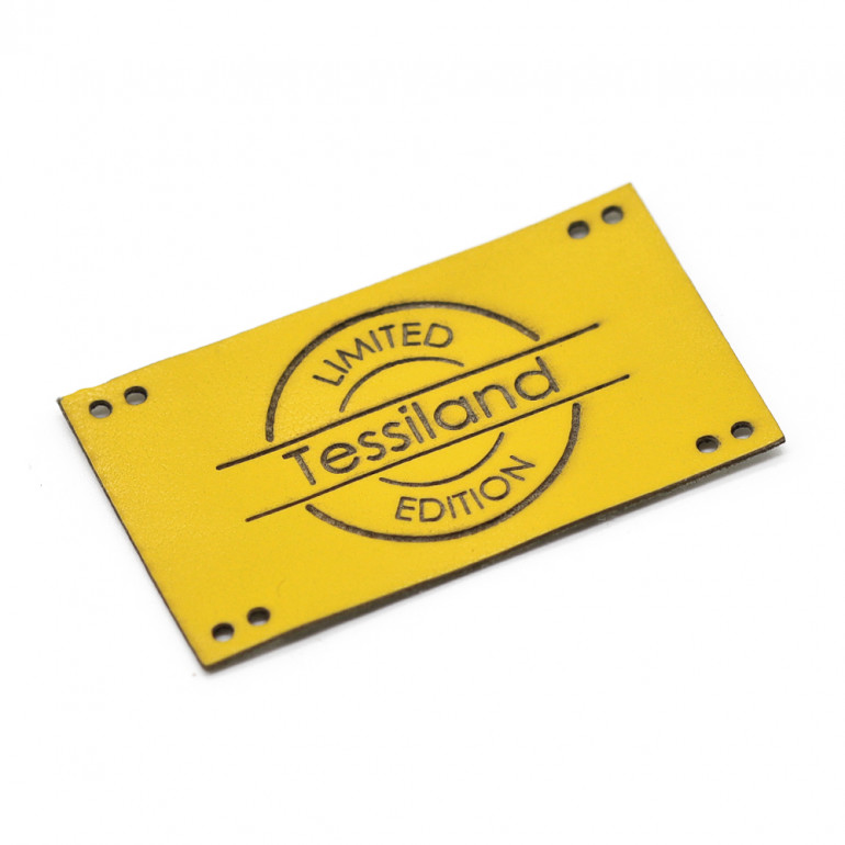 Custom Tags limited maxy eco leather yellow