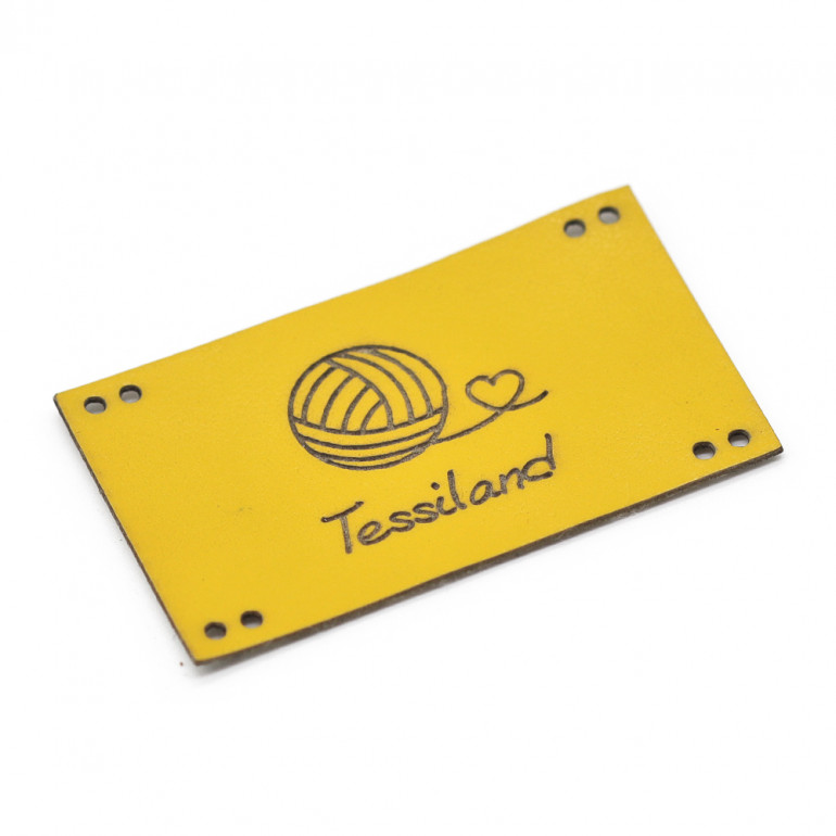 Plaques Personnalisables romantic maxy éco-cuir jaune