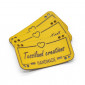 Custom tags Love eco leather yellow