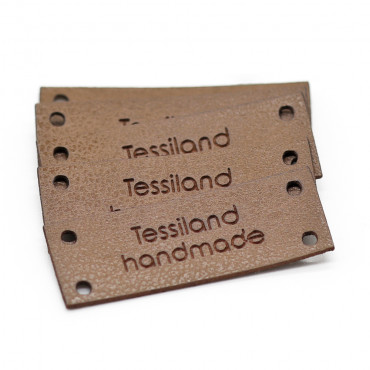 Custom tags rectangle 5 pcs Eco Leather Leather
