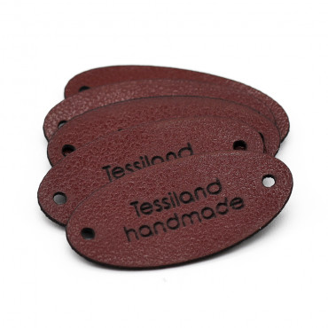 Targhette Personalizzabili Ovale conf. 5 pz  Eco Bordeaux