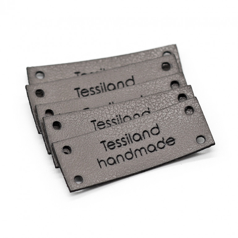 Plaques personnalisables rectangle 5 pcs Éco-cuir Tourterell