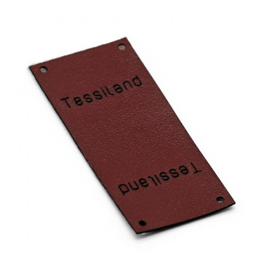 Plaques personnalisables Duble éco-cuir Bordeaux