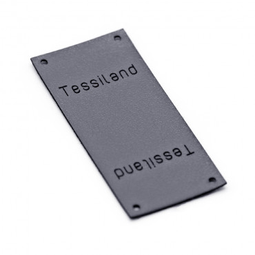 Plaques personnalisables Duble éco-cuir Gris