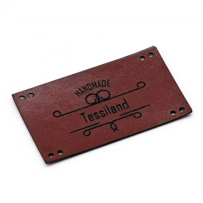 Custom Tags Handmade maxy eco leather Burgundy