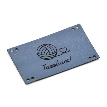 Targhetta Personalizzabile romantic maxy ecopelle avio