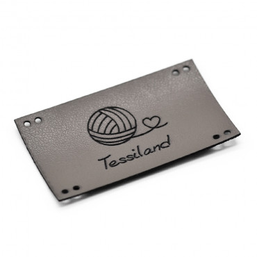 Custom Tags romantic maxy eco leather Dove Gray