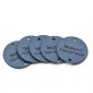 Custom tags circle 5 pcs Eco Leather Avio