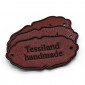 Custom tags Elegant eco leather Burgundy