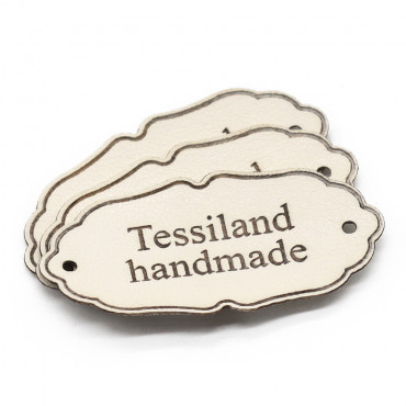 Targhette Personalizzabili Elegant ecopelle panna