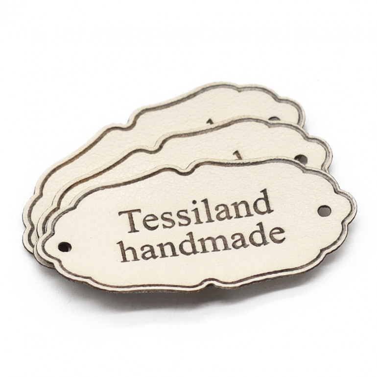 Etiquetas personalizadas Elegant polipiel nata