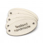 Custom Tags Oval 5 pcs Eco Leather Cream