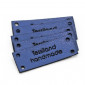 Custom tags rectangle 5 pcs Eco Leather Cornflower Blue