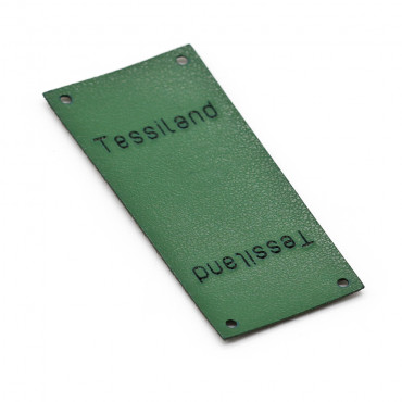 Plaques personnalisables Duble éco-cuir vert