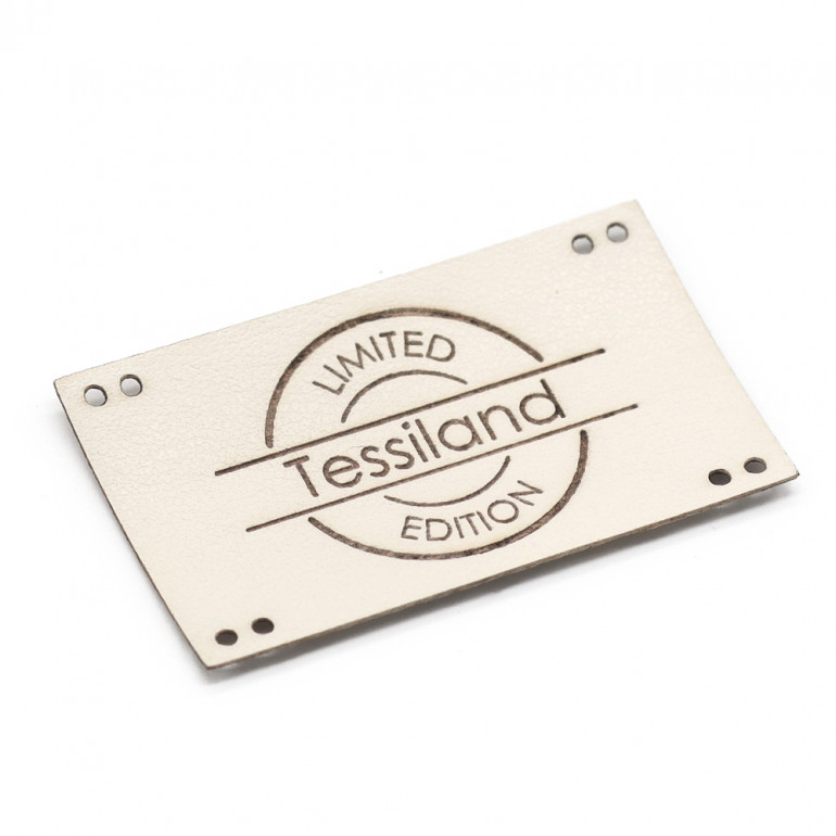 Plaques Personnalisables limited maxy éco-cuir blanc crème