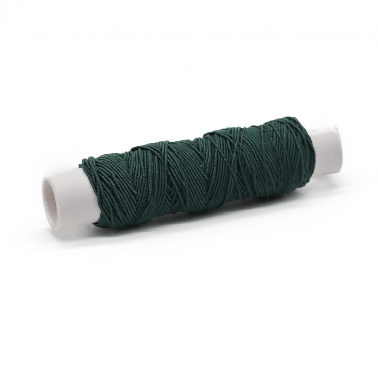 Dark Green 4127 Elastic Thread for Durable Sewing | Tessiland