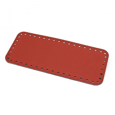 Fondo borsa square 27X11 in ecopelle Color Match made in Italy Rosso