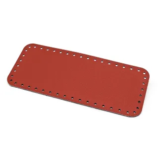 Square Bag Bottom 27X11 in Eco-Leather Color Match Made in Italy Rosso