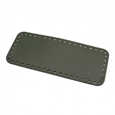 Fondo borsa square 27X11 in ecopelle Color Match made in Italy Militare