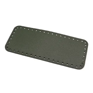 Square Bag Bottom 27X11 in Eco-Leather Color Match Made in Italy Militare
