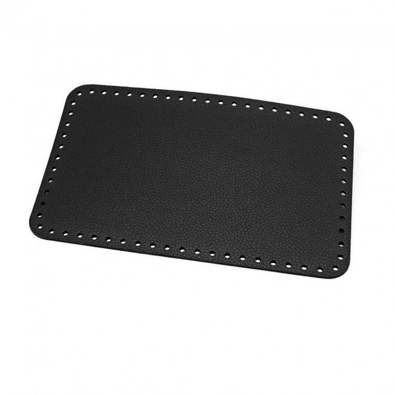 Fondo borsa Square Nero 27x17 buccerellato | Tessiland