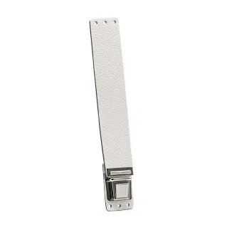 Fermeture à bouton Breva couleur assortie en simili cuir Panna