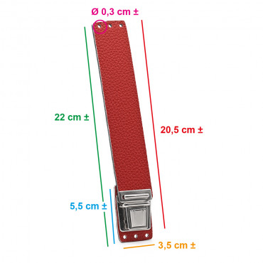 Breva Red Closure in Elegant Eco-Leather | Tessiland