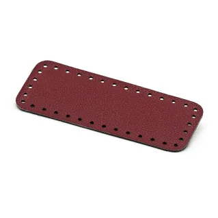Square Bag Bottom 19X8 in Eco-Leather Color Match Made in Italy Bordeaux