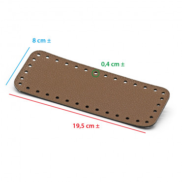 Fondo borsa Square Cuoio 19x8 buccerellato | Tessiland