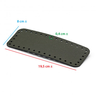 Fond de Sac Carré Vert Militaire 19x8 Texturé | Tessiland