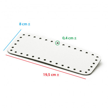 Fond de Sac Carré Blanc Crème 19x8 Texturé | Tessiland