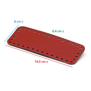 Fond de Sac Carré Rouge 19x8 Texturé | Tessiland