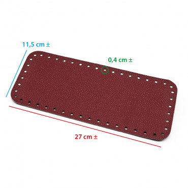 Base Bolso Square Borgoña 27x11 Texturizado | Tessiland