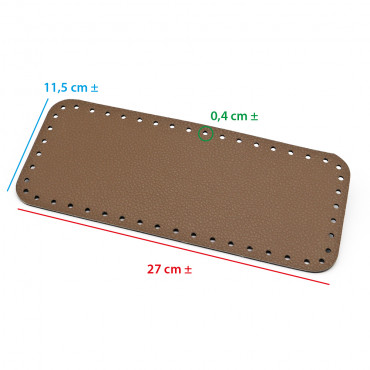 Fondo borsa Square Cuoio 27x11 buccerellato | Tessiland