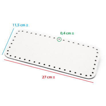 Fond de Sac Carré Blanc Crème 27x11 Texturé | Tessiland