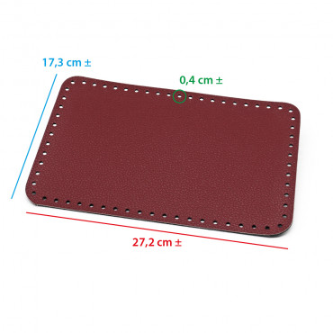 Fond de Sac Carré Bordeaux 27x17 Texturé | Tessiland